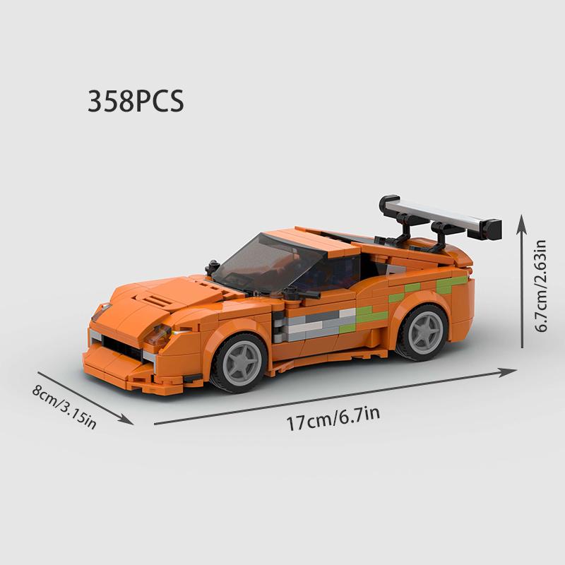 MOC F1 City Speed Sports Champion Racing Car Building Blocks Brick R34 RX-7 Vehicle Supercar Fast & Furious MK4 Supra Kids Toys
