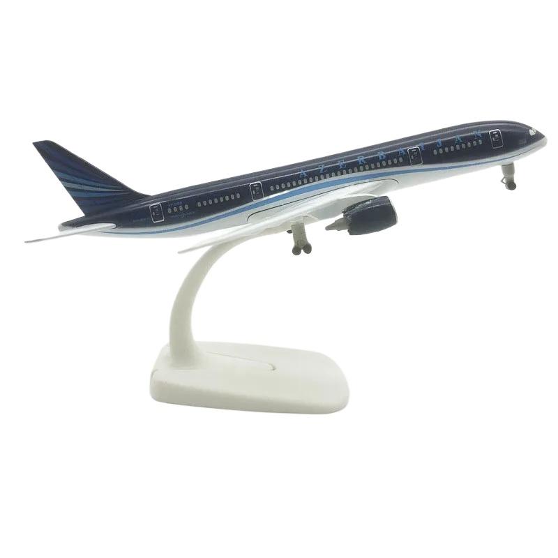 20см Сплав Модель самолета Azerbaijan Airlines B787 Самолет Литой самолет Дисплей Модель самолета Взрослые Детские Игрушки Коллекционный