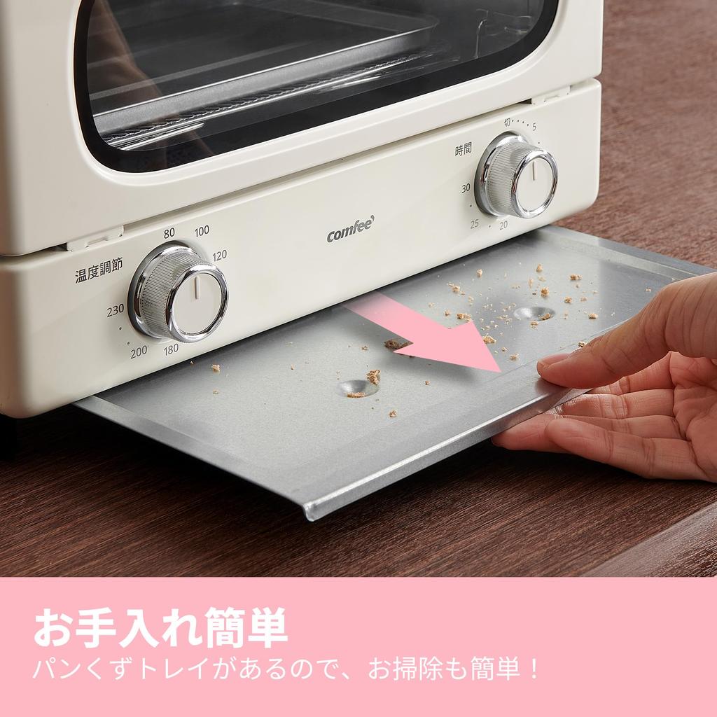 Тостерная печь Retro на 2 тоста, высокая мощность нагрева 1000 Вт, таймер на 30 минут, регулировка температуры, раздвижная дверца, абрикосовый цвет, ретро, новая модель 2024 года