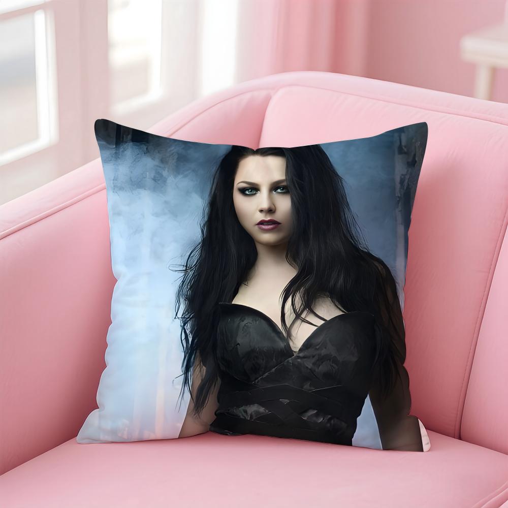 American Sexy Singer Evanescence AAmy Lee Cushion Cover Pillow Case Soft Skin Friendly Fabric  Concealed Zipper