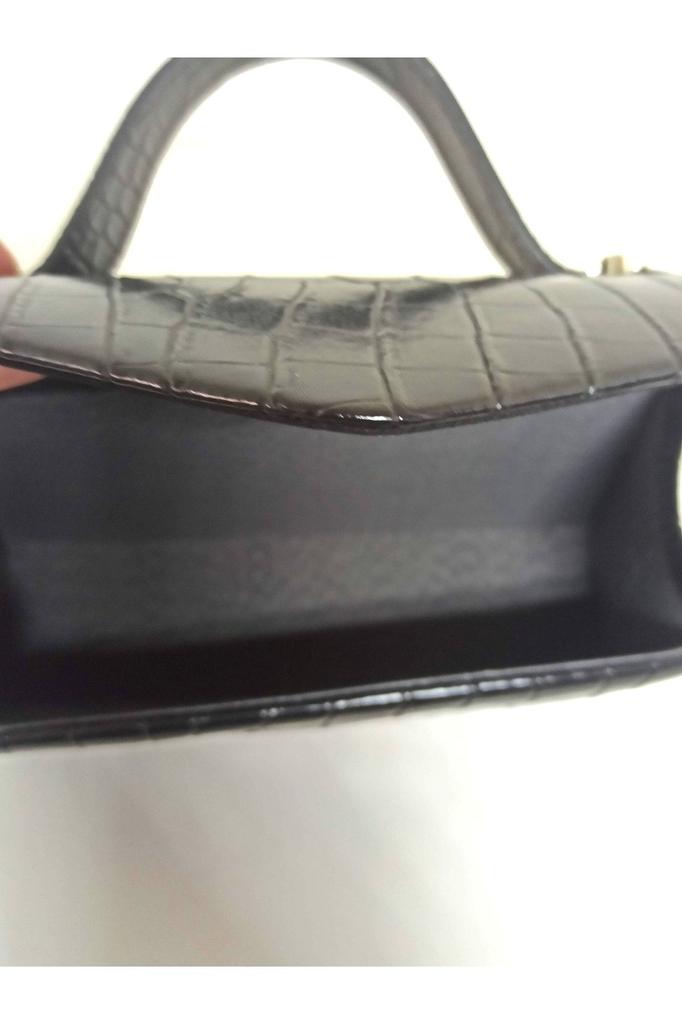 Women's Stylish and Useful Evening Dress Bag Women's Silvery Black Breasted Fabric Silver Chain Strap Evening Bag