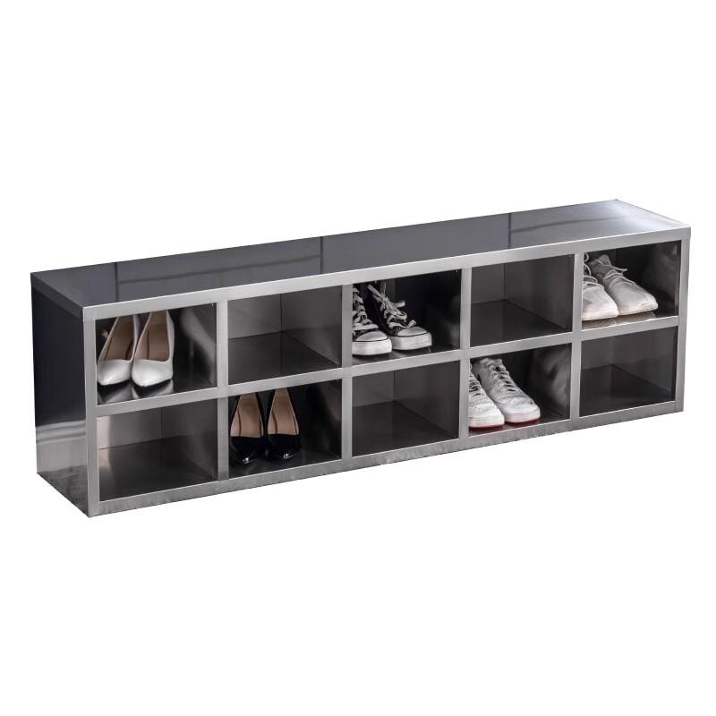 Stainless Steel Multi-Compartment Locker Bench