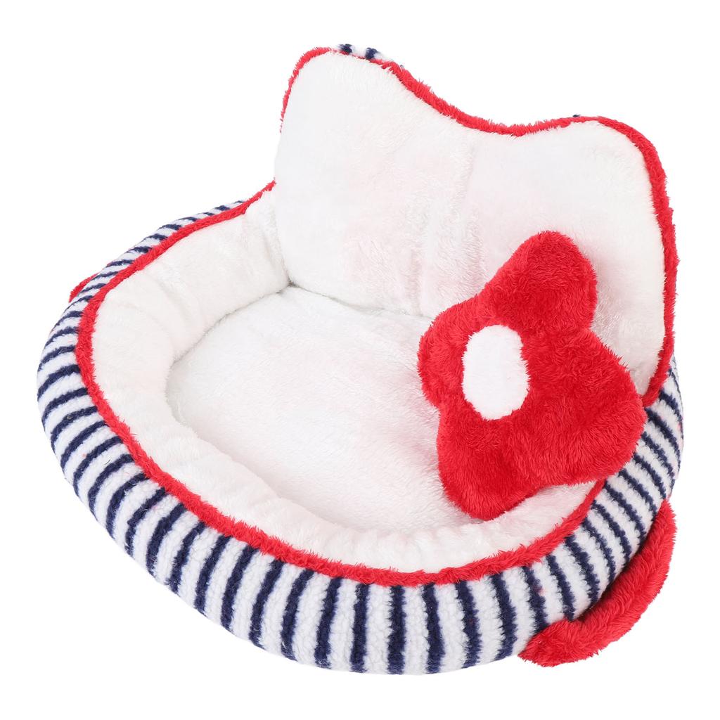Indoor Cat Bed Warm Soft Enhanced Comfort Cute Look Washable Plush Cat Dog Bed for Autumn Winter S