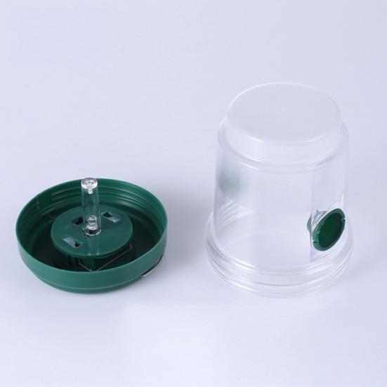 2Pcs Wasp Traps with Solar LED Light Auto ON/OFF Easy To Install Reusable Outdoor Hanging Fruit Fly Traps Insect Catchers