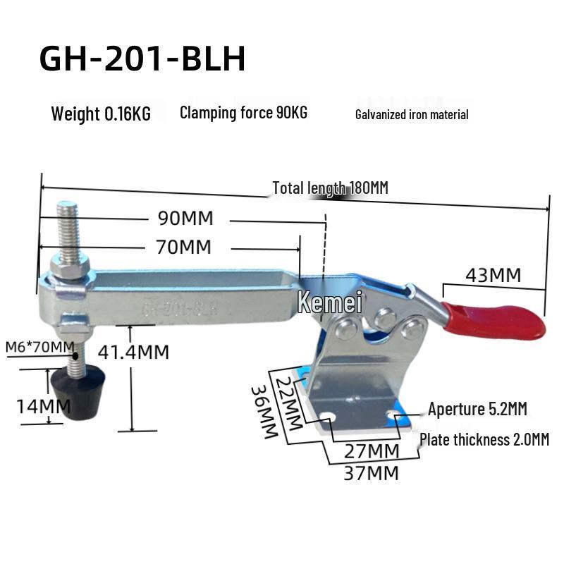 Быстрозажим GH201: Плоскогубцы из нержавеющей стали 201A, цанга 201B, приспособление 201C, рычажный зажим 225D