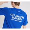 MLB NY/LA Los Angeles Dodgers Американский Винтаж Дофамин Базовый Принт Логотипа Спортивная Футболка с Круглым Вырезом Свободная С Коротким Рукавом Унисекс Топы Синий 31TS21931-07U
