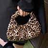 Сумка-облако с плиссировкой, новая женская модная вечерняя сумка 2025 года, ретро-леопардовый принт