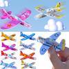 10 шт. Мини DIY Пенопластовый Самолет Планер Самолеты Ручной Запуск Летающая Игра Детские Сувениры для Вечеринки Уличная Игрушка Истребитель с Запуском для Детей