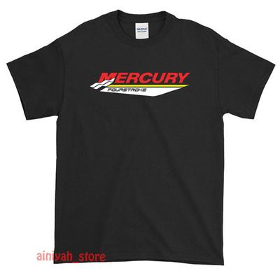 Новая Мужская Смешная Футболка с Логотипом Mercury FourStroke Racing Размер США S-XXL