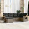 VidaXL Garden Lounge Set with Cushions 6 Pcs, Patio Sofas, Patio Furniture Set, Outdoor Furniture, Grey 3259421