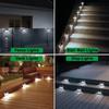 Solar Deck Lights Fence Lights Outdoor Step Lights Waterproof Solar Lights for Railing Stairs Step Fence Yard Patio and Pathway