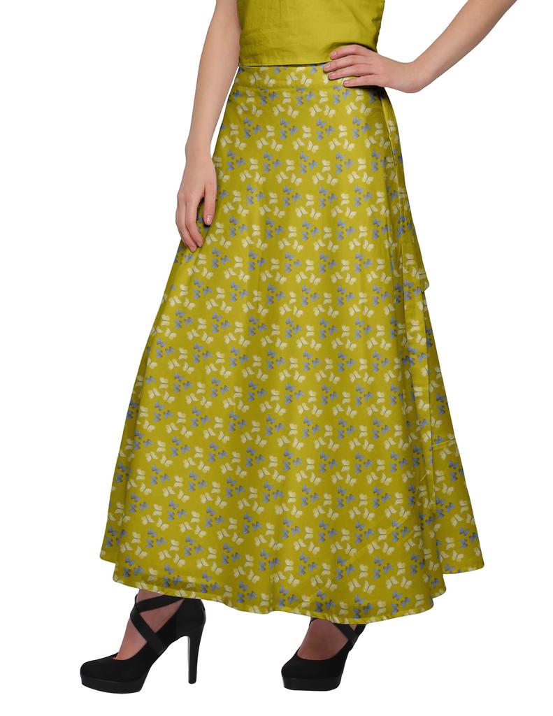 Moomaya Printed Maxi Skirt For Women Long Skirt For Girls Casual Wear