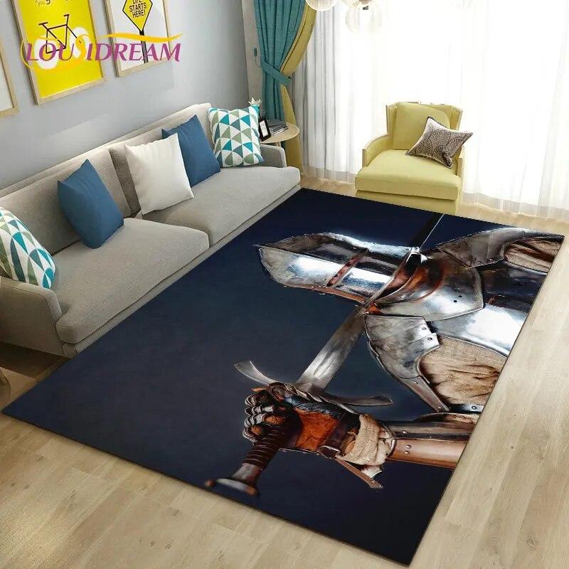 Коврик для игровой зоны Knight Templar Cavalier Crusaders, большой ковер для гостиной, спальни, дивана, коврик для кухни, нескользящий напольный коврик