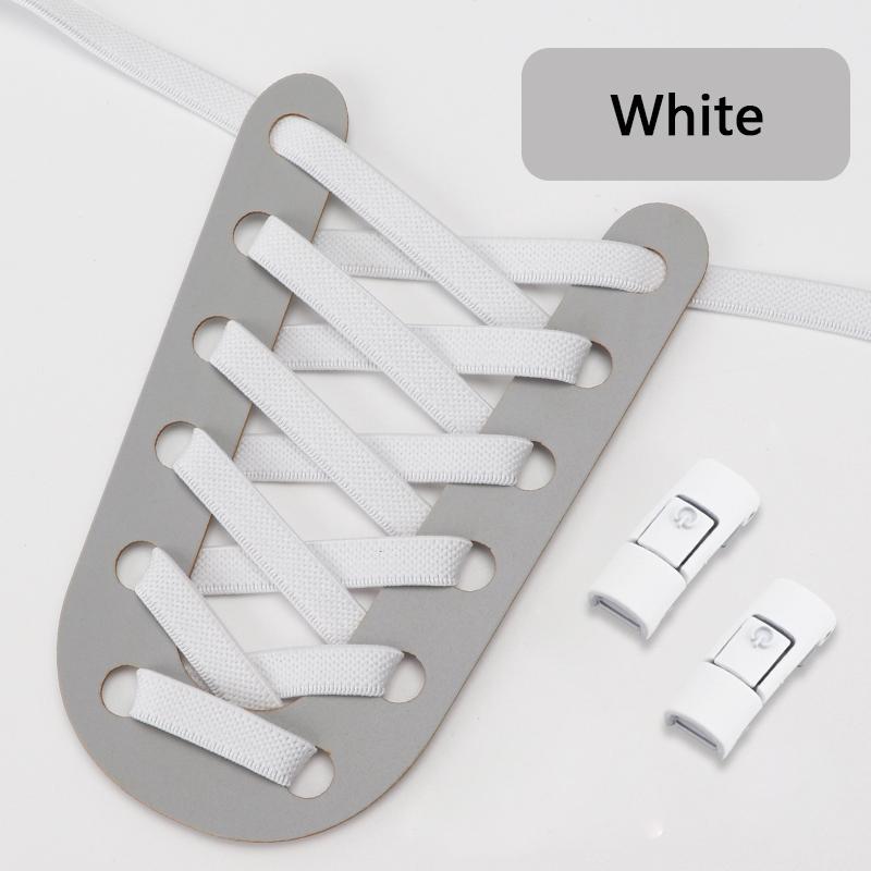 Эластичные шнурки, спортивные красочные шнурки с застежкой без завязок, 8 мм, шнурки на плоской подошве без завязок, шнурки для обуви для детей и взрослых, аксессуары для обуви