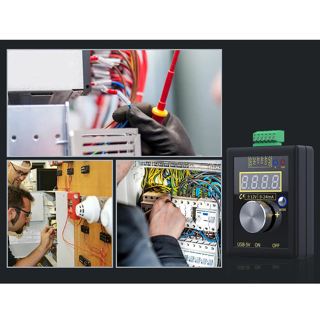 Генератор сигналов напряжения тока 0–10 В, 0–22 мА, регулируемый аналоговый симулятор напряжения тока 3 мощности