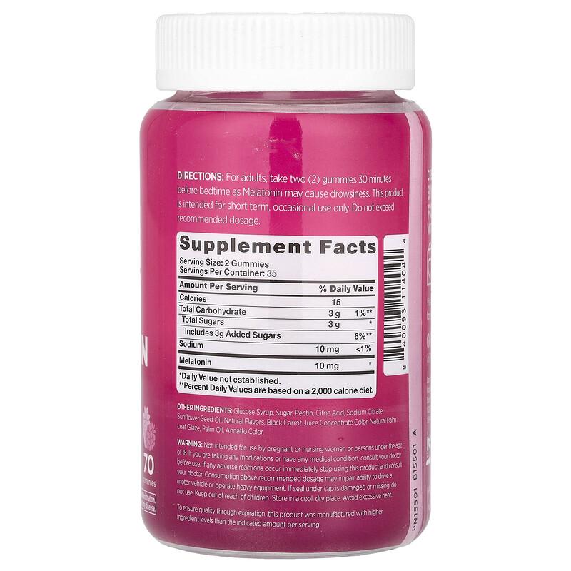 Sleep Melatonin Gummies, Natural Mixed Berry, 70 Gummies