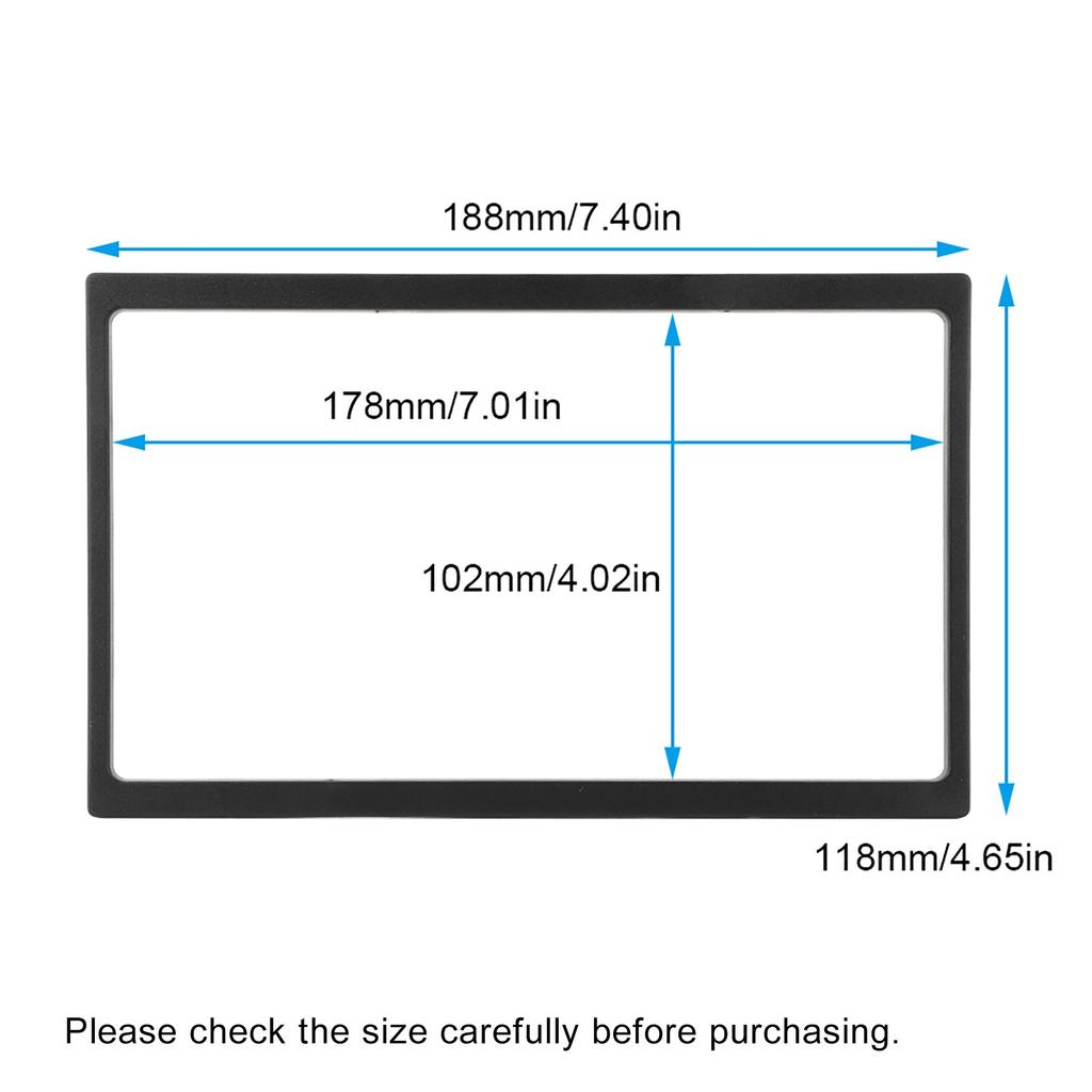 Универсальная 2-Din 7-дюймовая PST толстая накладка на приборную панель автомобиля DVD-навигация аудиорамка для 178x102 мм