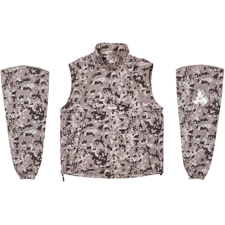 Palace Жилет-куртка на молнии, городской камуфляж, унисекс, верхняя одежда, многоцветный P22JK078