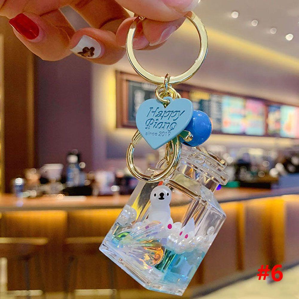 Жидкий Морской Зыбучий Песок Аксессуары для Бутылок Подарки для Женщин Шарм для Сумки Брелок Подвеска для Автомобиля Кольцо для Ключей