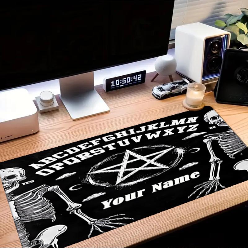 1PC Custom Name Skeletal Ouija Board Mouse pad, keyboard and mouse desk pad, for computer notebook Birthday Gift For Any Room Or Office