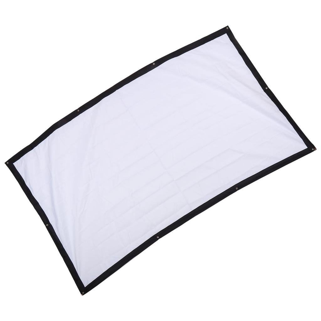 Outdoor Movie Screen 100in Foldable AntiCrease 16:9 Portable Curtain for Home Theater