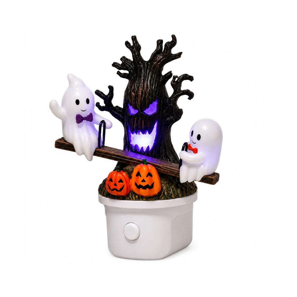 DOWMOO See-Saw Ghost Night Light, Fun Cute Ghost Shape, Halloween Decor, Nighttime Illumination less
