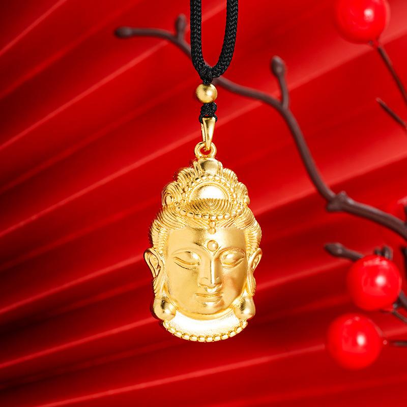 Exquisite Guanyin double-sided auspicious men's and women's jewelry necklace pendant