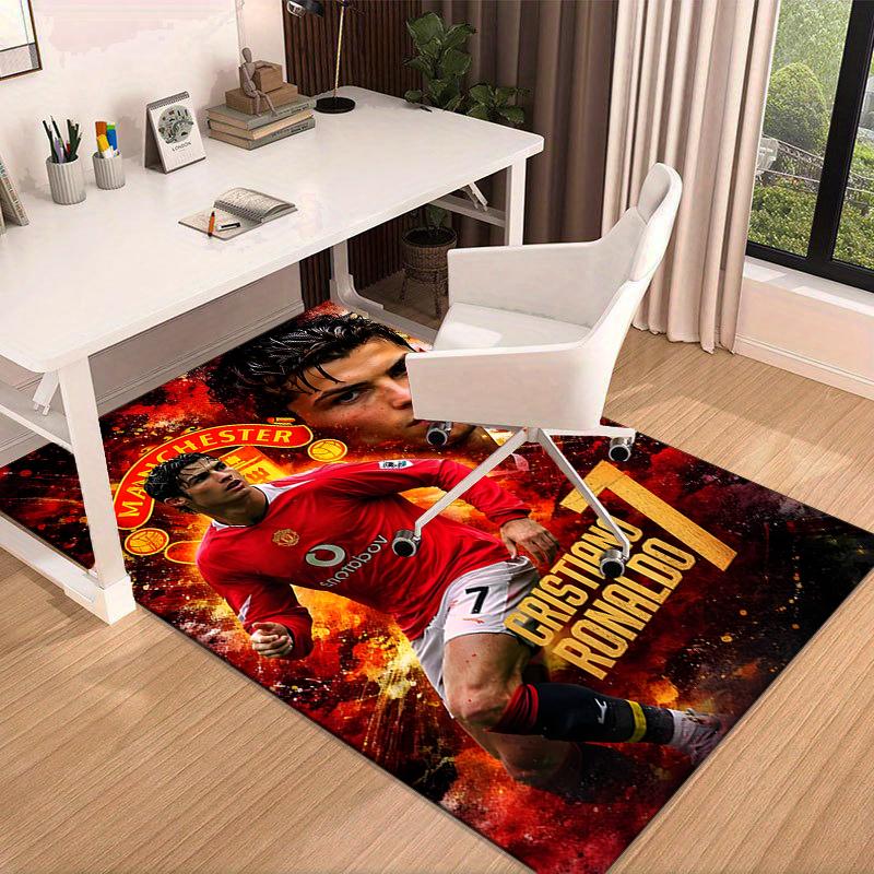 1PC Man United Soccer Action Rug Game Carpet, Floor Mat for Bedroom Living Room Entryway Rug, Home Decor Idea Gift for Christmas birthday