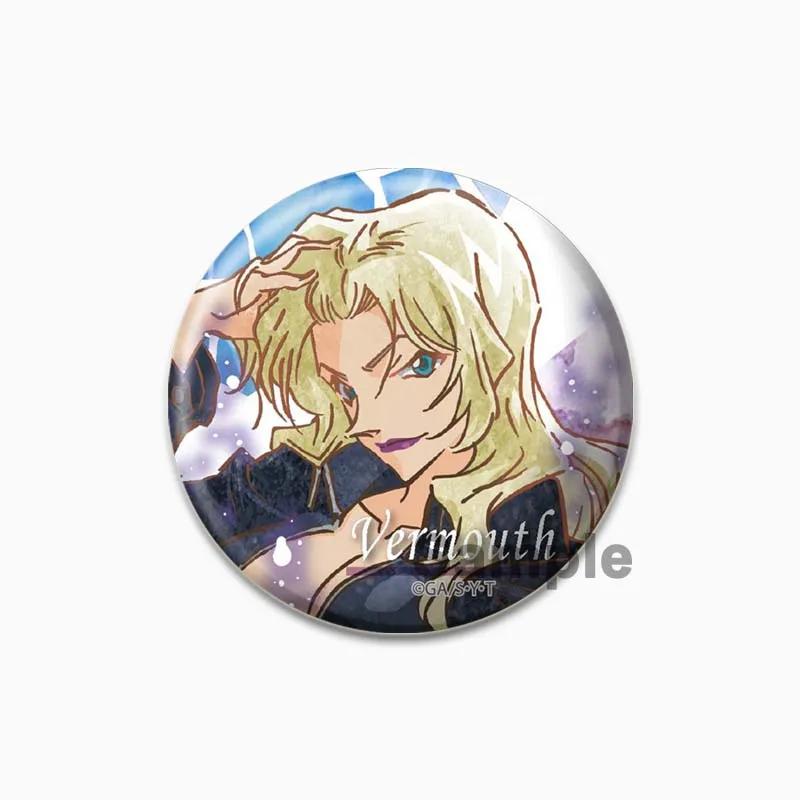 32/44/58mm Maorilan Haibara Ai Conan Hattori Heiji Badge Cartoon Anime Cute Brooch Pins for Clothes Backpack Hat Jewelry Accessories