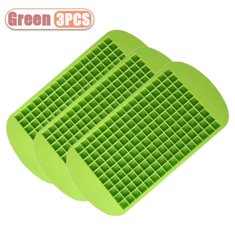 1-5PCS160 Grid Silicone Ice Tray Ice Cubes Foldable Ice Mold Ice Breaker Ice Grid Tray Small Square Mold Ice Maker Silicone Mold