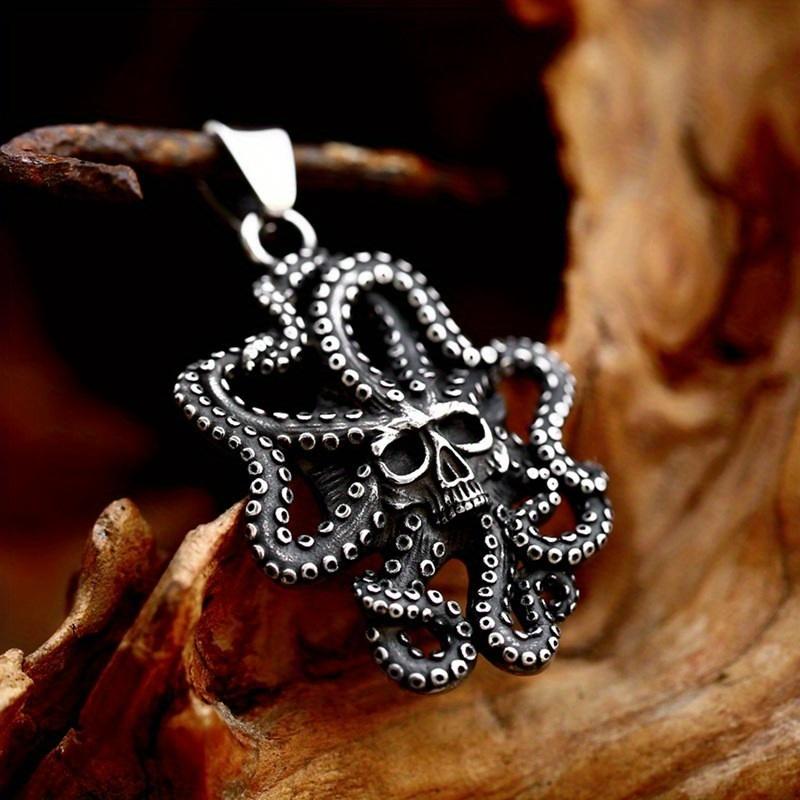 Octopus pendant vintage European and American skull octopus tentacles sea monster necklace fashionable and personalized new arrival
