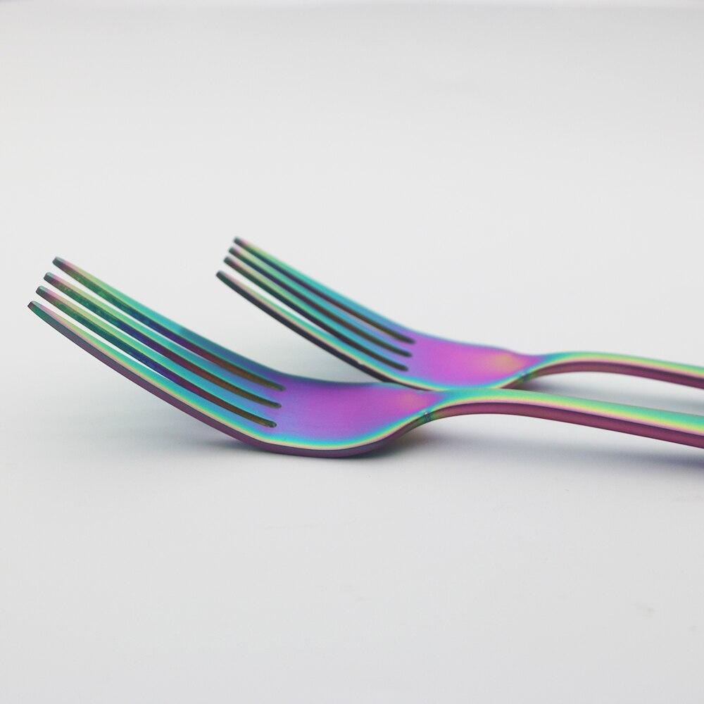 24 шт. черная посуда из нержавеющей стали, столовые приборы, обеденный нож, ложки, вилка, десертные ложки, западная серебристая посуда, набор кухонной посуды