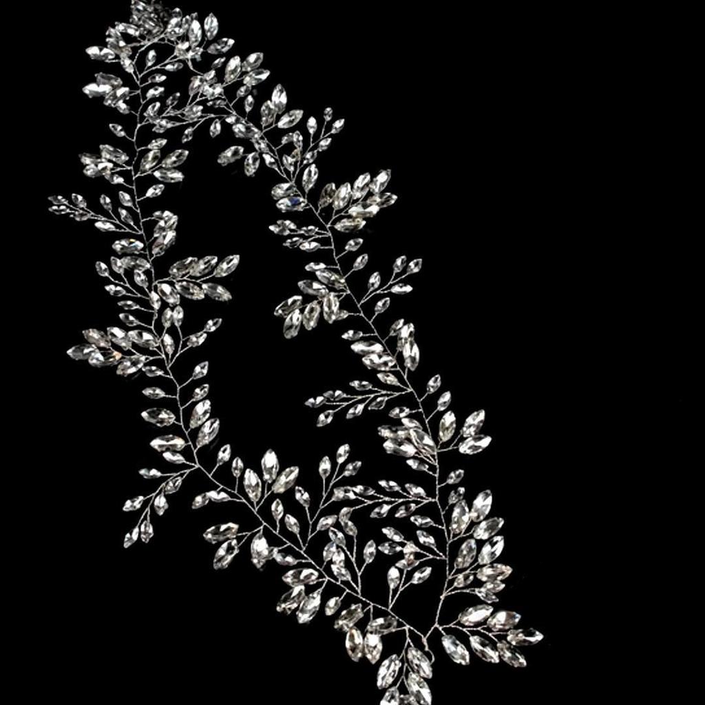 Сделанный вручную свадебный гребень для волос с цветком из жемчуга и страз и листьями