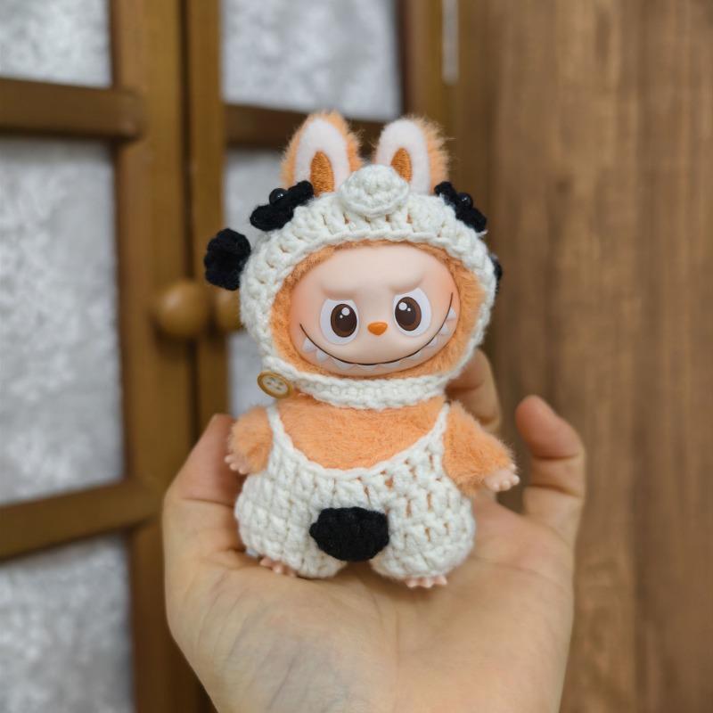 Cute Animal Thamed Clothing For Mini Labubu V4 Doll Decoration Clothes Accessories Clothes Only For 4.0 Labubu Pin for Love Series