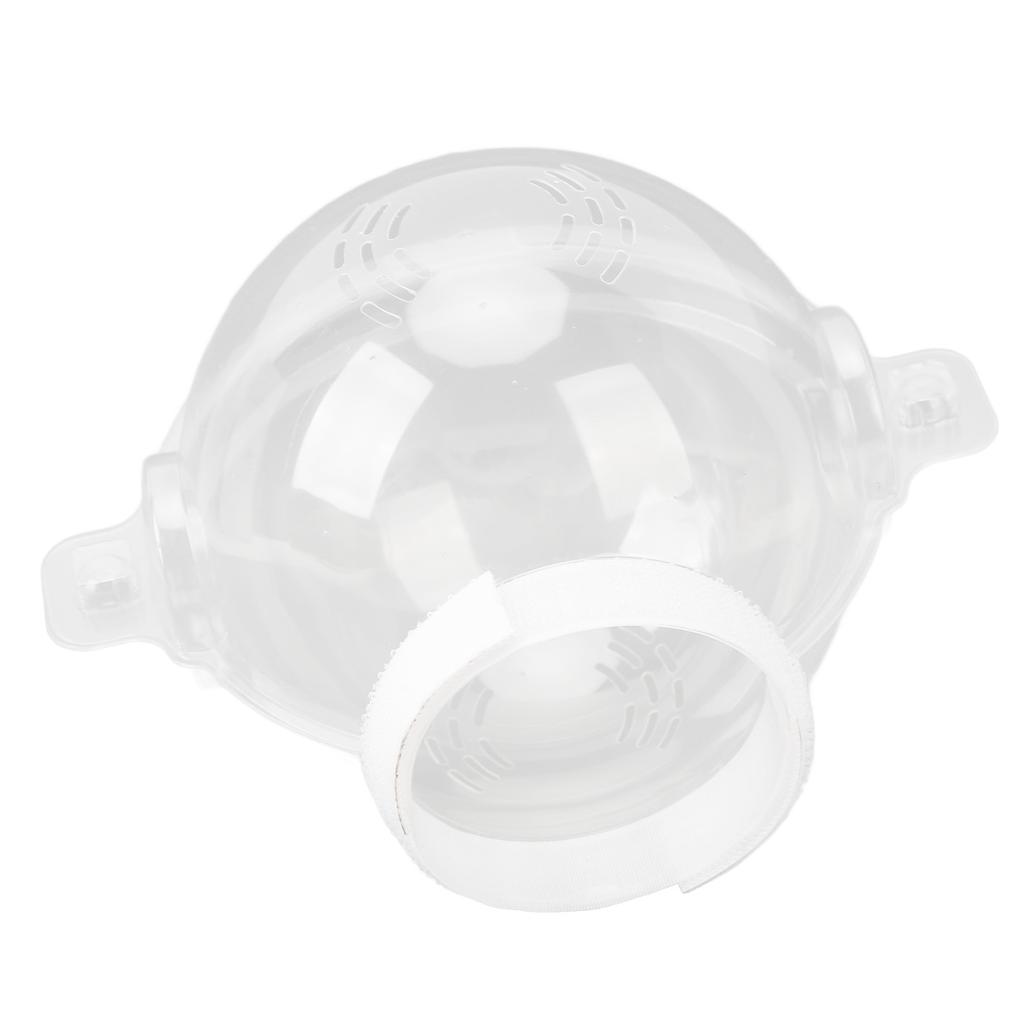 Cat Transparent Muzzle Breathable Prevent Biting Licking Adjustable Cat Hood Helmet for Grooming Bathing