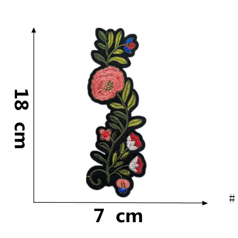 Вышитая термоаппликация из ткани «Роза и цвет сливы» для украшения одежды