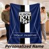 Custom Name West Bromwich Albion Flannel Throw Blanket Personalized Text Soft Blanket Bed Sofa Gift