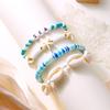 Bohemian Starfish Shell Bracelet Set: Soft Ceramic and Rice Bead Design for Women