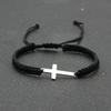 Creative Personality Stainless Steel Cross Hand-woven Adjustable Colored String Couple Versatile Bracelet