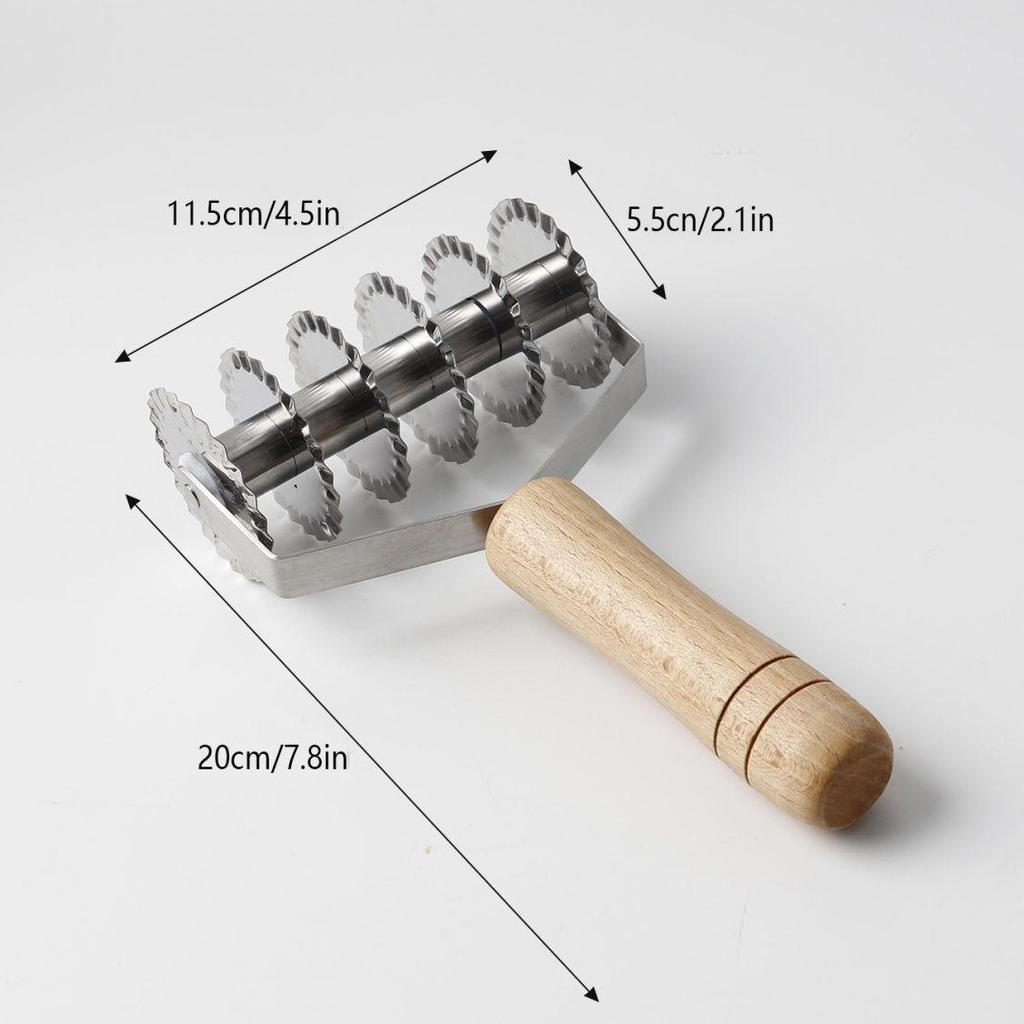 Stainless Steel Croissant Roller & Slicer Tool