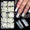 500pcs False Nails Artificial Full Cover Fake Tips Acrylic Clear Natural Nail Capsules French Nail Extension Manicure Tools