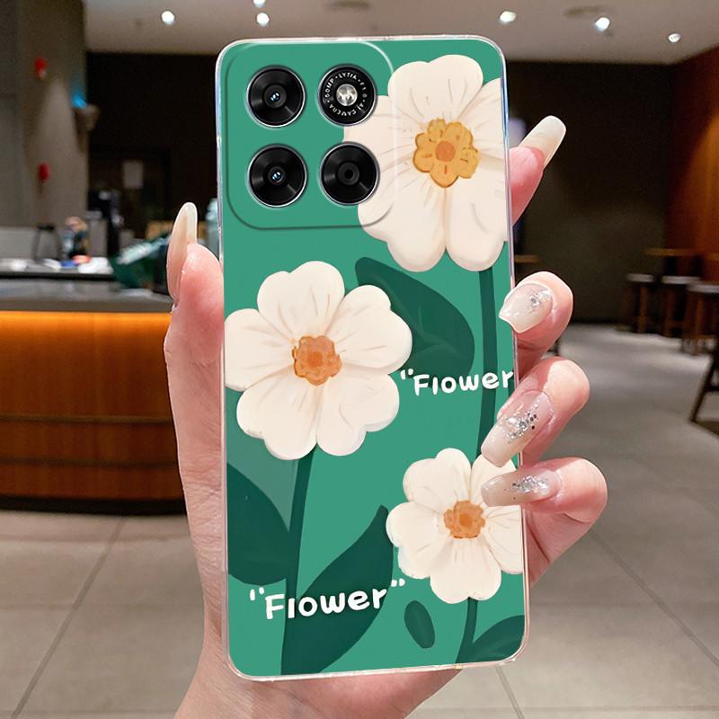 Phone Case For Motorola Moto G67 / Moto G77 Capa Coque Butterfly Bow Protective Casing Transparent Soft Silicone TPU Cover Funda