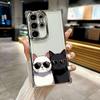 Очки Черно-белый Кот Мультяшный Funda Для Samsung S26Ultra Чехол Для Телефона Для Galaxy S25 FE S26 S24 S23 S22 S21 Ultra S20 Plus Чехол