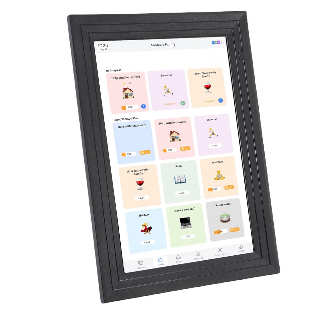 Smart Digital Calendar 10.1 Inch WiFi   Interactive Smart Family Planner Digital Picture Frame with APP for Home