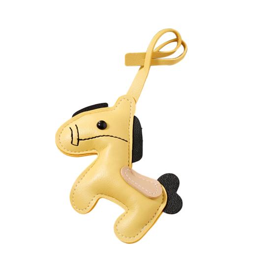 Брелок Яркий цвет Искусственная кожа Дизайн лошади Брелок с ремешком Рюкзаки Ключи от машины Сумки Аксессуар для сумки