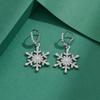 Серьги-снежинки с цирконами и жемчугом - Элегантные праздничные украшения для женщин