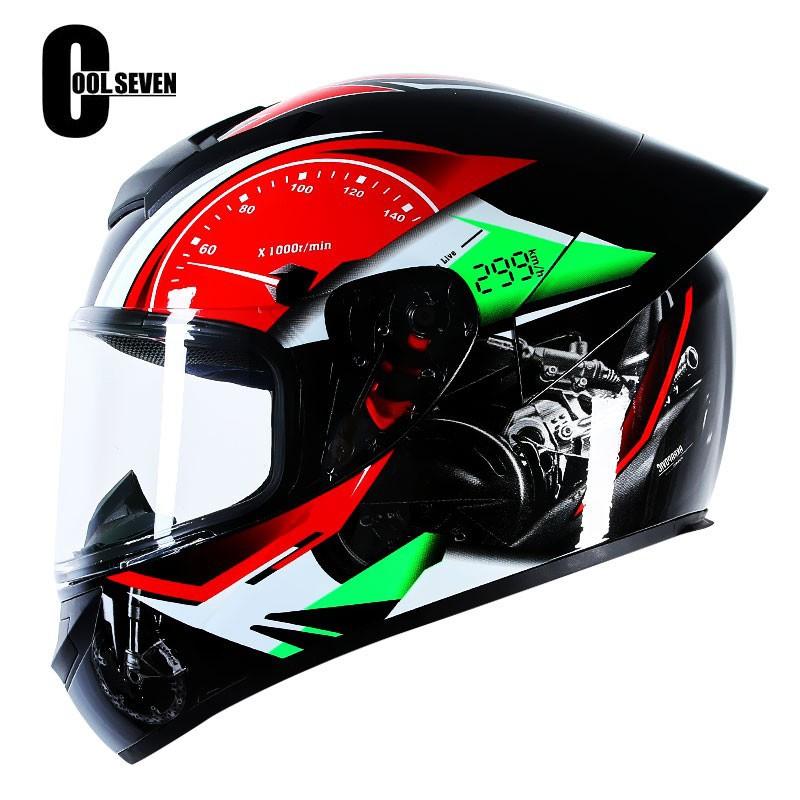 Full Face Motorcycle Helmet With 3C Certification ABS Shell All Season Universal Fit Scooter Bike Riders
