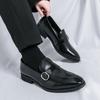 2025 Trends Mens Loafers Business Leather Shoes Brand Elegant Shoes Slip On Man Casual Work Flat  Classic Low-heel Shoes