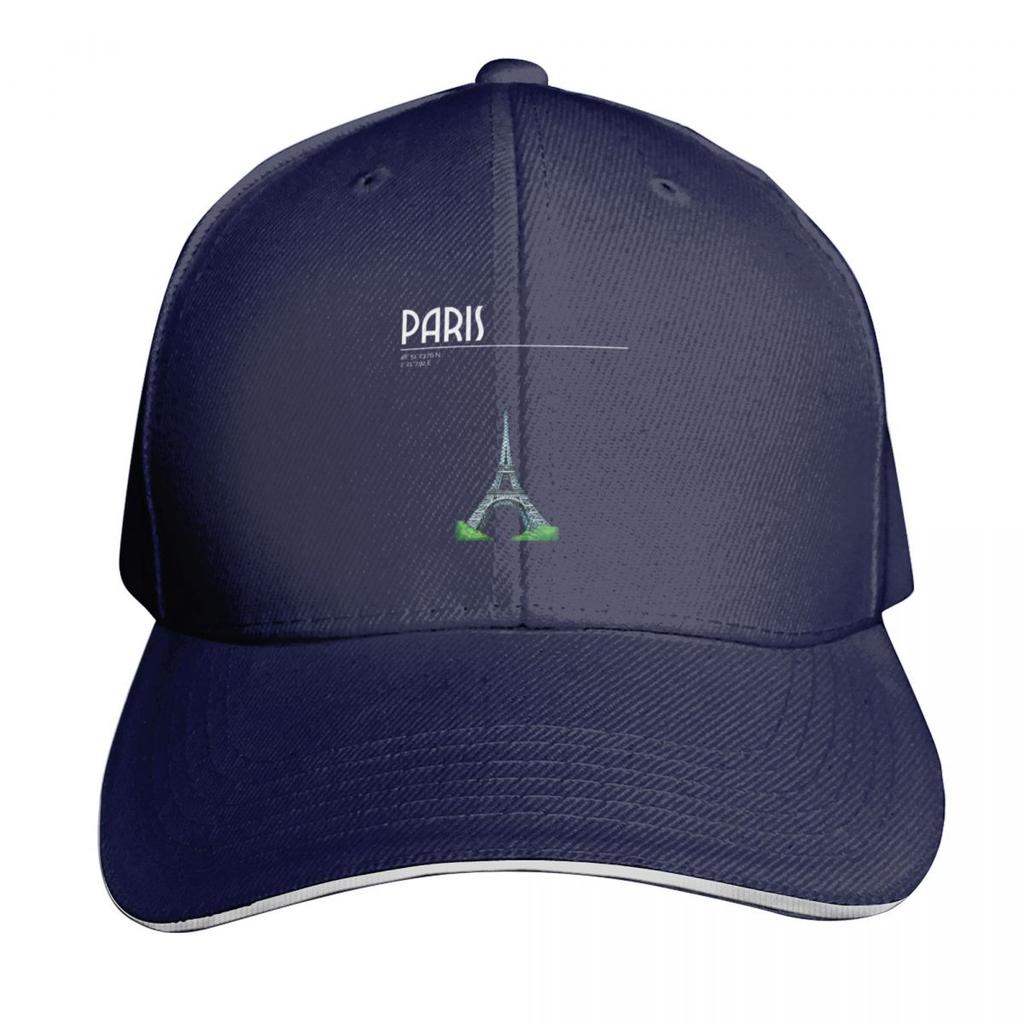 Paris France Eiffel Tower coordinates Baseball Cap Bobble Hat Unisexs big size hat sun caps Rugby Baseball Unisex Womens