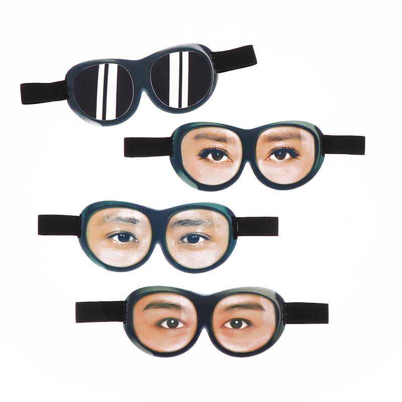 Смешная 3D маска для сна с открытыми глазами, наглазник, 3D пародийный стереоскопический наглазник для сна, мягкая дорожная повязка, креативный наглазник, средство для сна